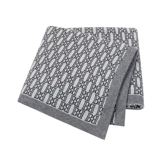 100 % Cotton Luxury Stockinette Baby Blanket – Black Letter Mosaic